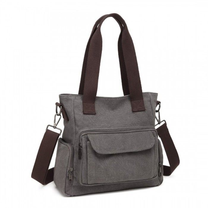 Kono Sac à Main Bandouliere en Toile pour Femme Décontracté Hobo Sac Fourre Tout à Poignée Supérieure portés épaule Gris Kono Sac à Main Bandouliere en Toile pour Femme Décontracté Hobo Sac Fourre Tout à Poignée Supérieure portés épaule Gris